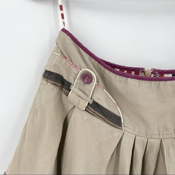 I'M Isola Marras Tiered A-Line Skirt in Beige - Picture 4 of 10